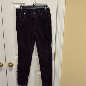 JM Collection Black Skinny Velvet Jeans